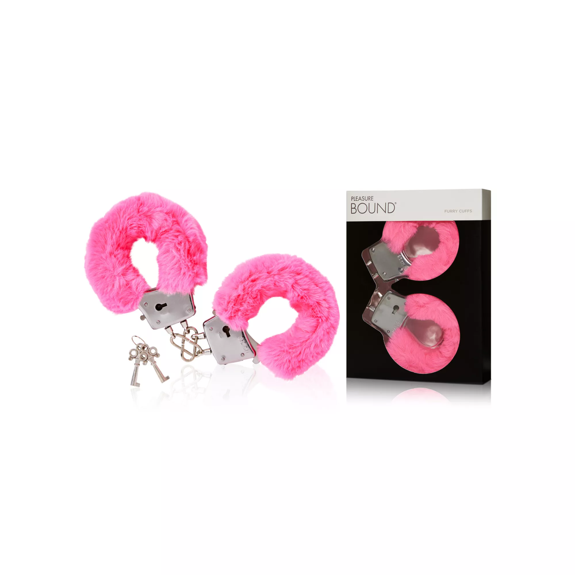 Hot Pink Furry Handcuffs - Pleasure Bound