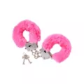 Hot Pink Furry Handcuffs - Pleasure Bound at Spencer's