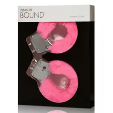 Hot Pink Furry Handcuffs - Pleasure Bound at Spencer's