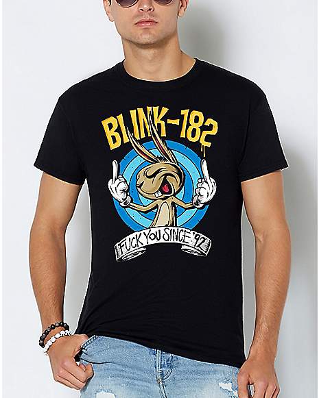 Gestreept decaan komedie F You Bunny T Shirt - Blink-182 - Spencer's