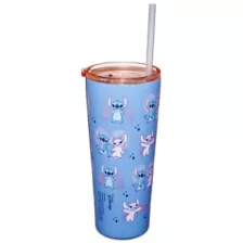 Stitch and Angel Rainbow Cup with Straw 22 oz - Lilo & Stitch at Spencer's
