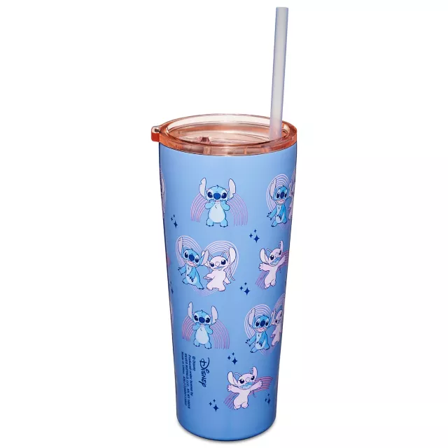 Stitch and Angel Rainbow Cup with Straw 22 oz - Lilo & Stitch at Spencer's