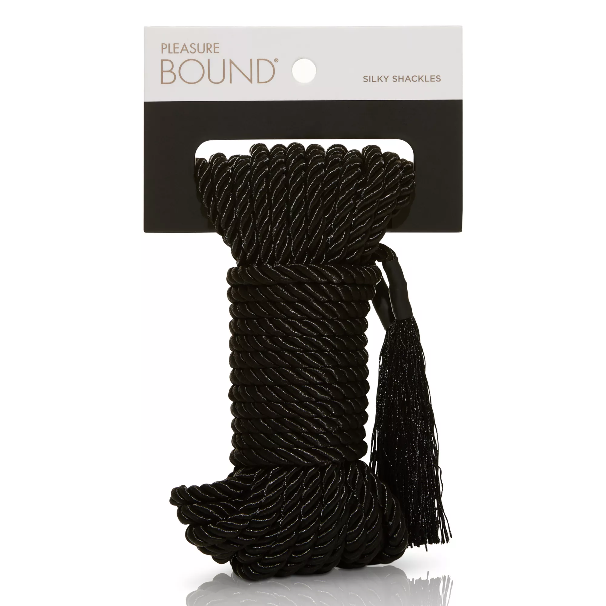 Silky Shackles Bondage Rope Black - Pleasure Bound at Spencer's