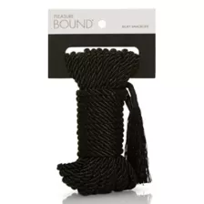 Silky Shackles Bondage Rope Black - Pleasure Bound at Spencer's