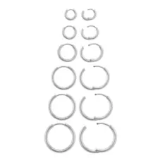 Silvertone Huggie Hoop Earrings - 6 Pair at Spencer's