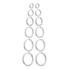 Silvertone Huggie Hoop Earrings - 6 Pair at Spencer's