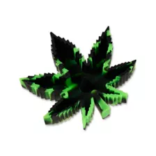 Green and Black Tie Dye Weed Silicone Ashtray at Spencer's