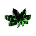Green and Black Tie Dye Weed Silicone Ashtray at Spencer's