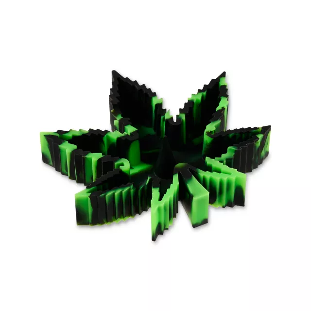 Green and Black Tie Dye Weed Silicone Ashtray at Spencer's