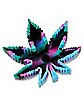 Blue and Purple Tie Dye Weed Leaf Silicone Ashtray