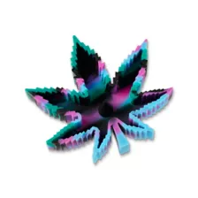 Blue and Purple Tie Dye Weed Leaf Silicone Ashtray at Spencer's