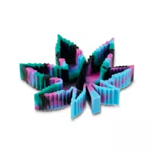 Blue and Purple Tie Dye Weed Leaf Silicone Ashtray at Spencer's