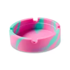Pink and Aqua Tie Dye Silicone Ashtray at Spencer's