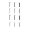 Multi-Pack Silvertone and Black CZ Pronged Nose Pins 12 Pack - 20 Gauge at Spencer's