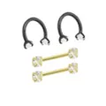 Multi-Pack Goldtone and Black Horseshoe Rings and Nipple Barbells 4 Pack - 14 Gauge at Spencer's