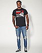 Black and Red Chainsaw Man T Shirt