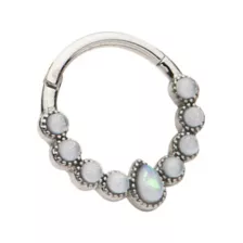 Opal-Effect Clicker Septum Ring - 16 Gauge at Spencer's