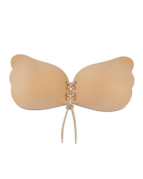 Tan Lace Up Pastie Bra - Spencer's