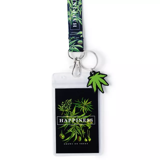 Happiness Weed Leaf Lanyard at Spencer's