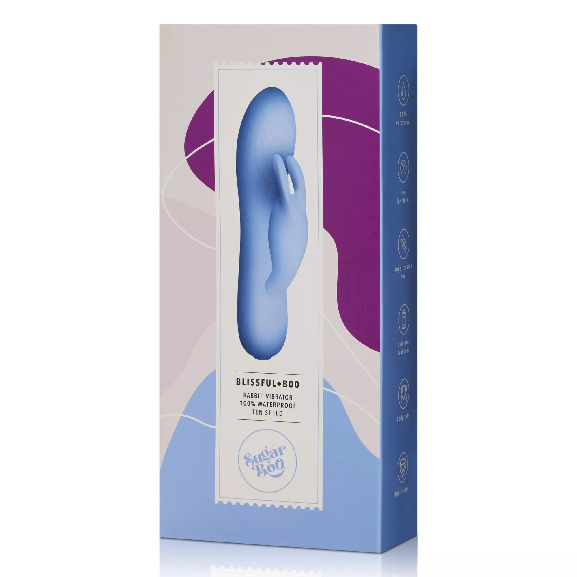 Blissful Boo 10-Function Waterproof Rabbit Vibrator 7 Inch - Sugar Boo at Spencer's