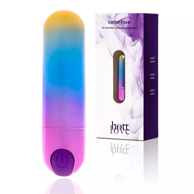 Color Love 10-Function Rechargeable Waterproof Bullet Vibrator 3.1 Inch - Hott Love at Spencer's