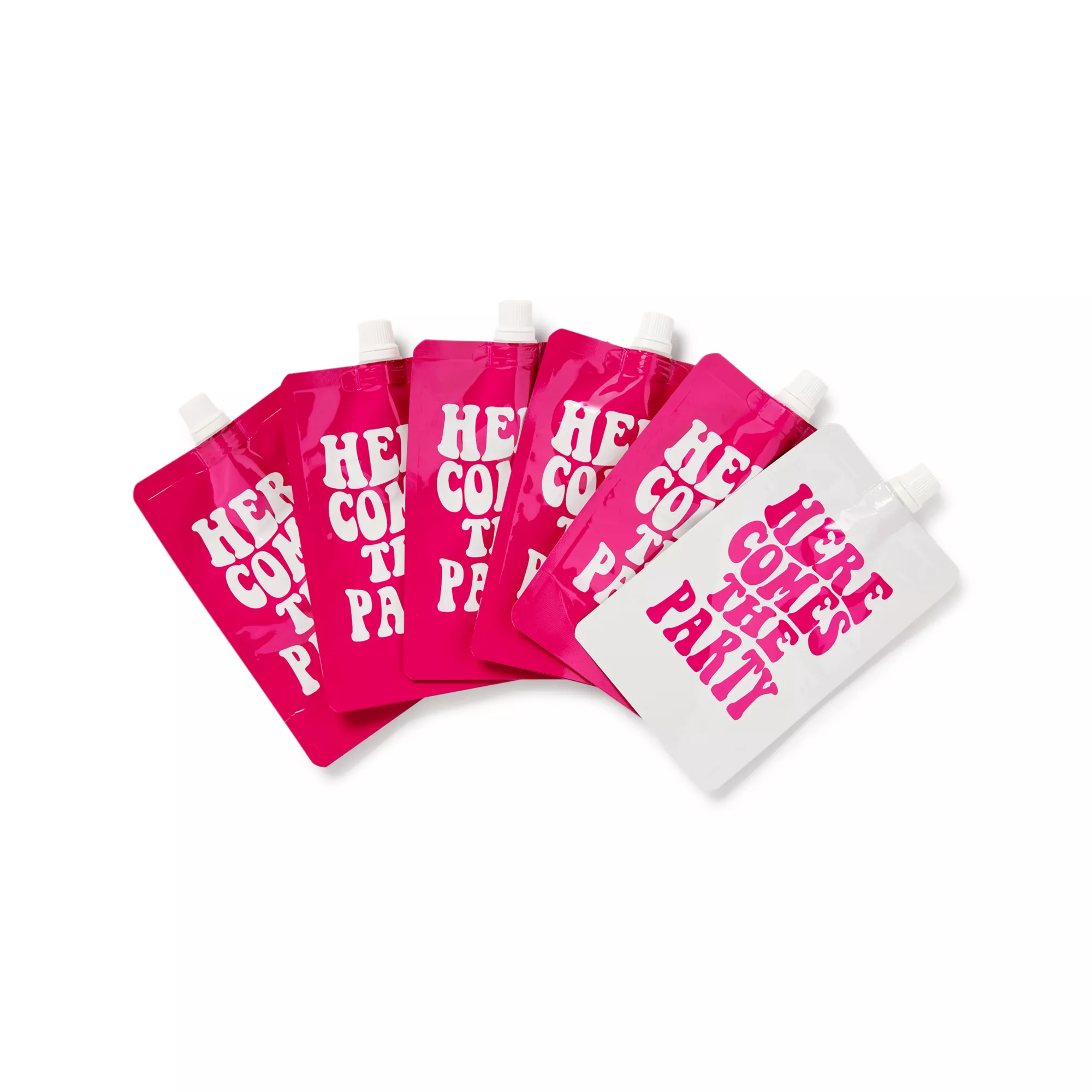 Here Comes the Party Bachelorette Party Flasks - 6 Pack at Spencer's