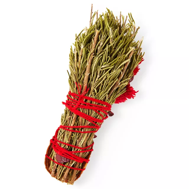 Red Floral Ritual Sage Wand at Spencer's