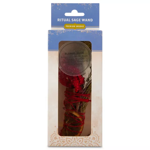 Red Floral Ritual Sage Wand at Spencer's