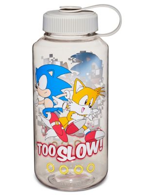 Sonic the Hedgehog Sticker Water Bottle - 40 oz. - Spencer's