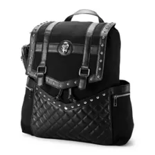 Black Studded Skull Rucksack Backpack at Spencer's