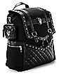 Black Studded Skull Rucksack Backpack
