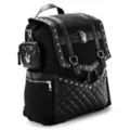 Black Studded Skull Rucksack Backpack at Spencer's