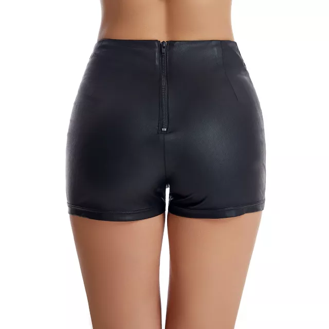 Black Lace Up Shorts at Spencer's