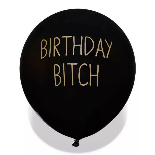 Black Birthday Bitch Balloons - 15 Pack at Spencer's