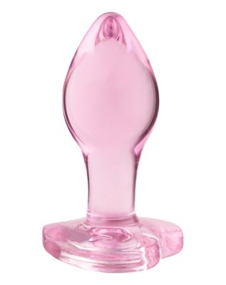 Pretty In Pink Glass Butt Plug 3 Inch - Hott Love
