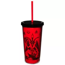 Baphomet Cup with Straw - 20 oz. at Spencer's