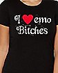 I Heart Emo Bitches T Shirt