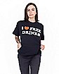 I Heart Free Drinks T Shirt - Danny Duncan