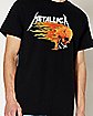Fire Skull Metallica T Shirt