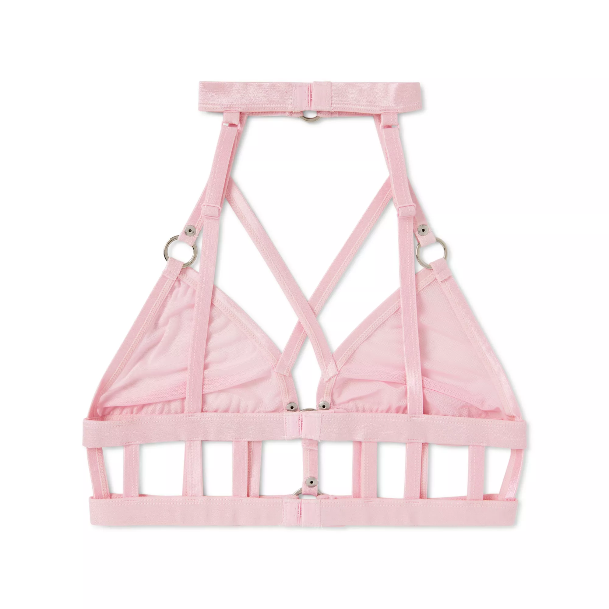 Pink Strappy Choker Bralette at Spencer's