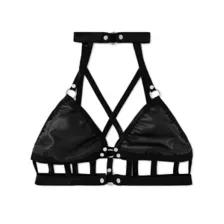 Black Strappy Choker Bralette at Spencer's