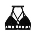 Black Strappy Choker Bralette at Spencer's