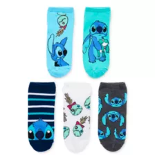 Stitch No Show Socks 5 Pack - Lilo & Stitch at Spencer's