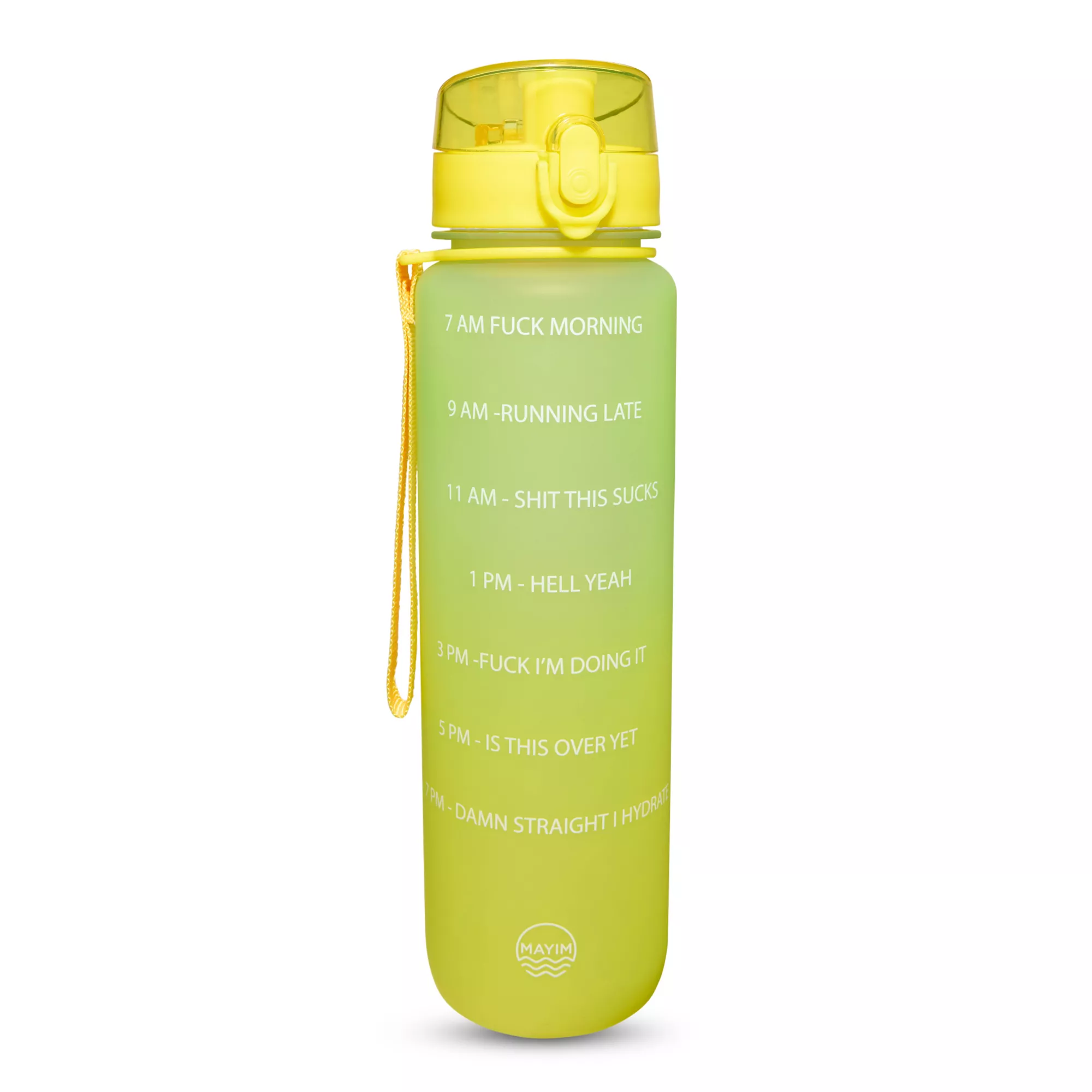 Fuck Mornings Time Marker Water Bottle - 33 oz. at Spencer's
