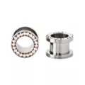 Silvertone CZ Aurora Borealis Effect Titanium Screw Fit Tunnels at Spencer's
