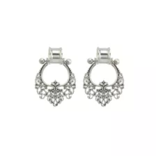 Silvertone Filigree Dangle Double Flare Tunnels at Spencer's