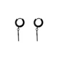 Black Drip Cross Hoop Dangle Earrings at Spencer's