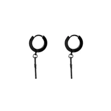 Black Drip Cross Hoop Dangle Earrings at Spencer's