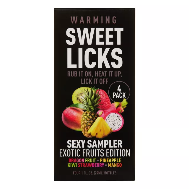 Warming Exotic Fruit Flavored Glide 4 Pack 1 oz. - Sweet Licks at Spencer's