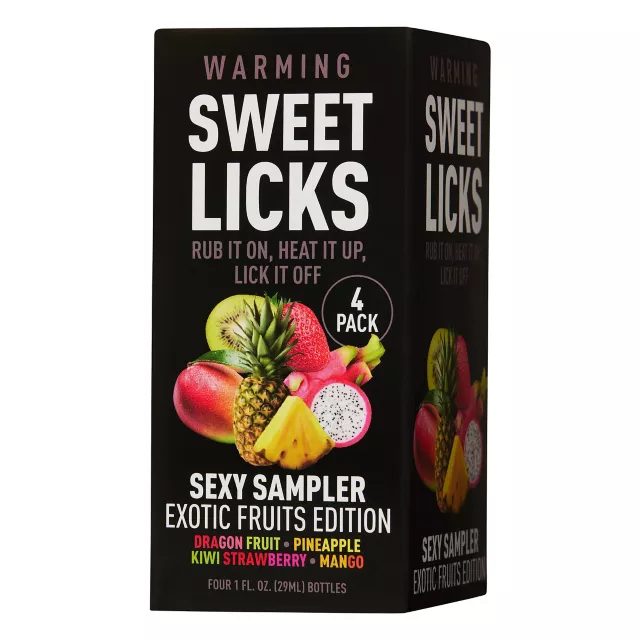 Warming Exotic Fruit Flavored Glide 4 Pack 1 oz. - Sweet Licks at Spencer's